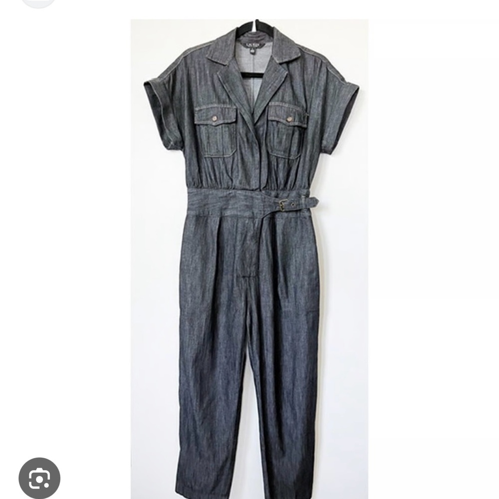 Ralph Lauren Nightshade Denim Belted Jumpsuit